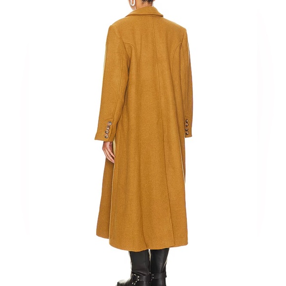 Free people Victoria long wool blend coat size M - Picture 3 of 12